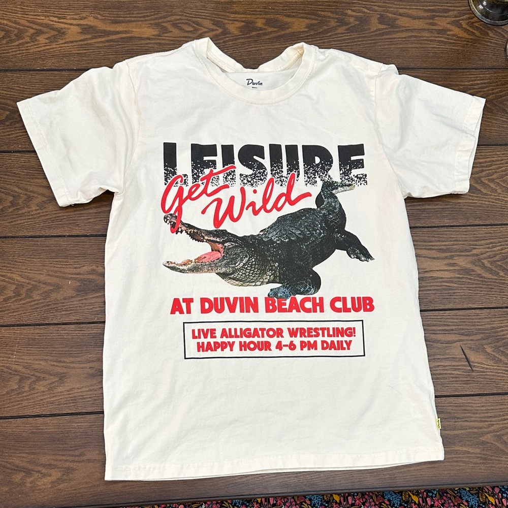 Duvin Leisure Get Wild Graphic Tee - Cream